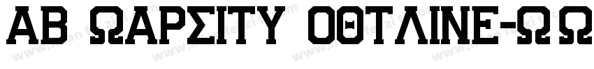 AB VARSITY OUTLINE字体转换
